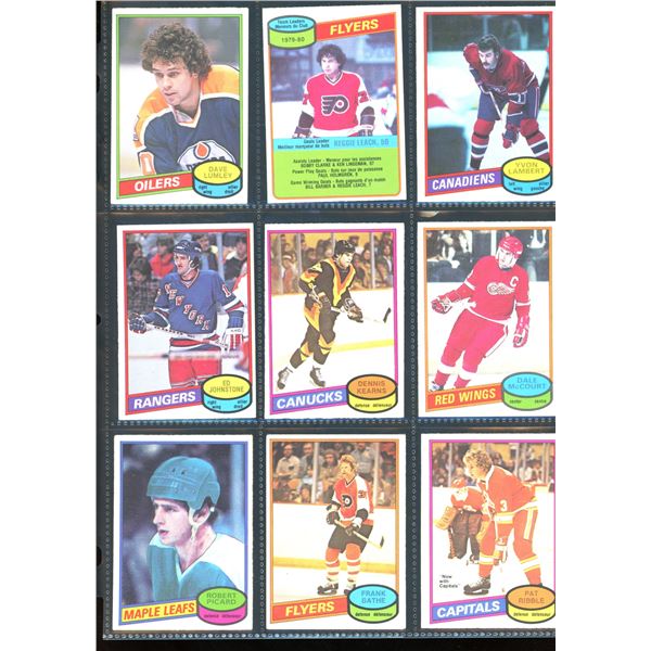 1980-81 OPC O-Pee-Chee Lot Of 9 Vintage Cards Various Teams & Players