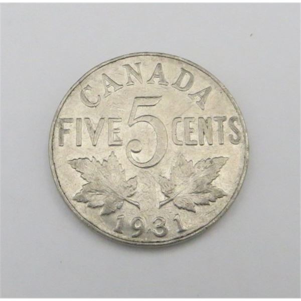 1931 Canadian 5 Cent Coin