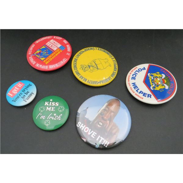 Collection Of 6 Vintage Pinbacks