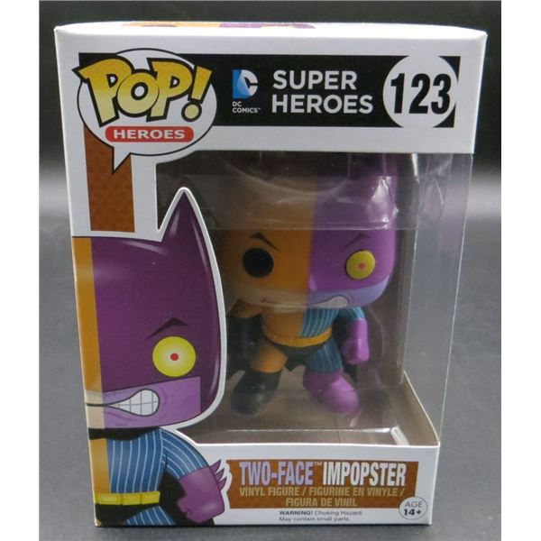 New Funko Pop Super Heroes Two-Face Impopster #123