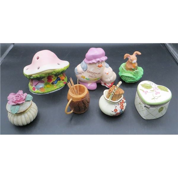 Collection Of Estate Collectibles & Trinket Boxes