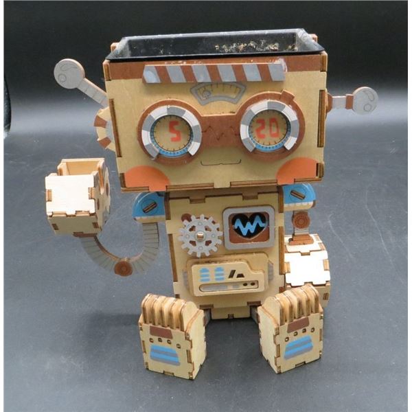 Rolife Wooden Robot Planter 6" Tall