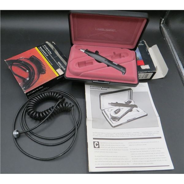 Model Master Professional Airbrush Model #50601 & 10' Coiled Airhose Model 50620