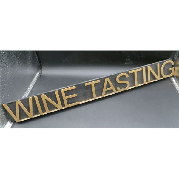 Wine Tasting Wall Mountable Sign 25.2 in long x 2.8 in high