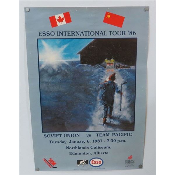 Esso International Tour '86 Soviet Union vs Team Pacific Northlands Coliseum Poster