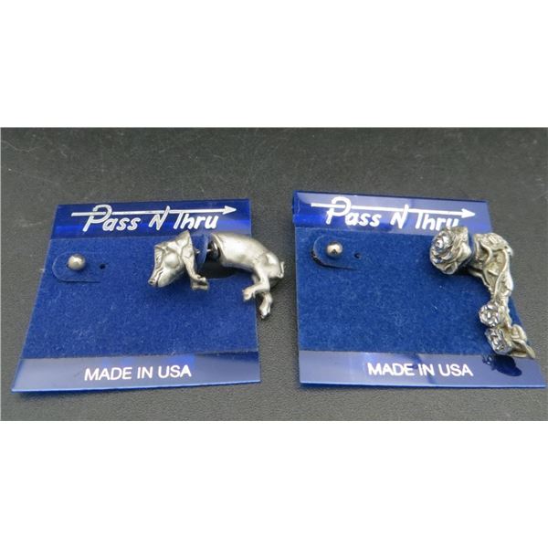 2 New Pass N Thru Earrings