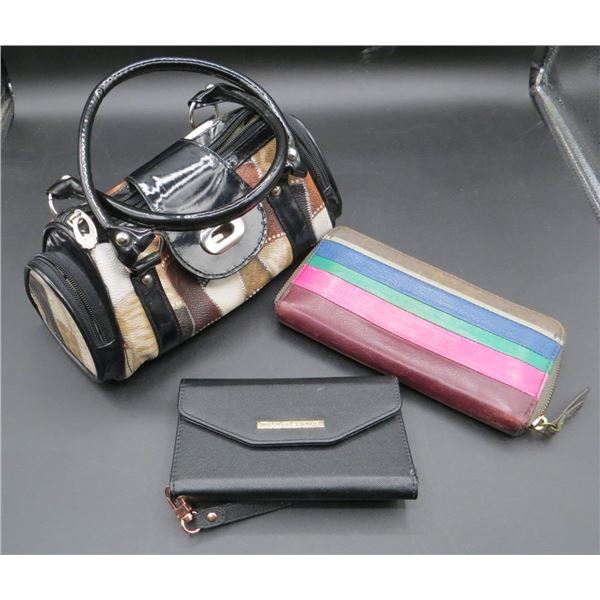 Small Patchwork Handbag & Fossil Wallet & Ideal OF Sweden Cell Phone Card Holder