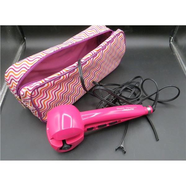 BaByliss Pro Simplicity Curl Secret Pink Curler Curling Iron With Storage Bag
