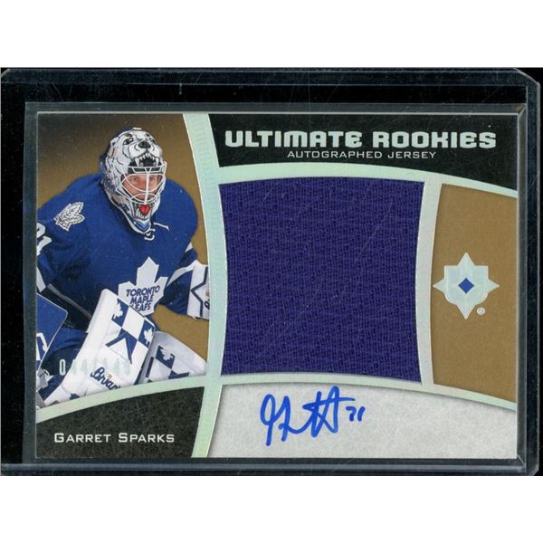 2015-16 Ultimate Collection Rookie Spectrum Silver #72 Garret Sparks JSY AU 44/149