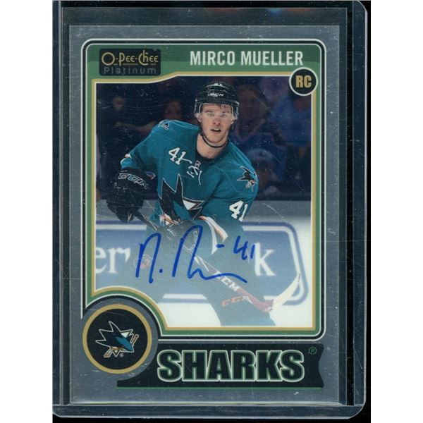 2014-15 O-Pee-Chee Platinum Rookie Autographs #RA24 Mirco Mueller