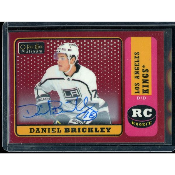 2018-19 O-Pee-Chee Platinum Retro Rainbow Red #R99 Daniel Brickley Autograph BV $35