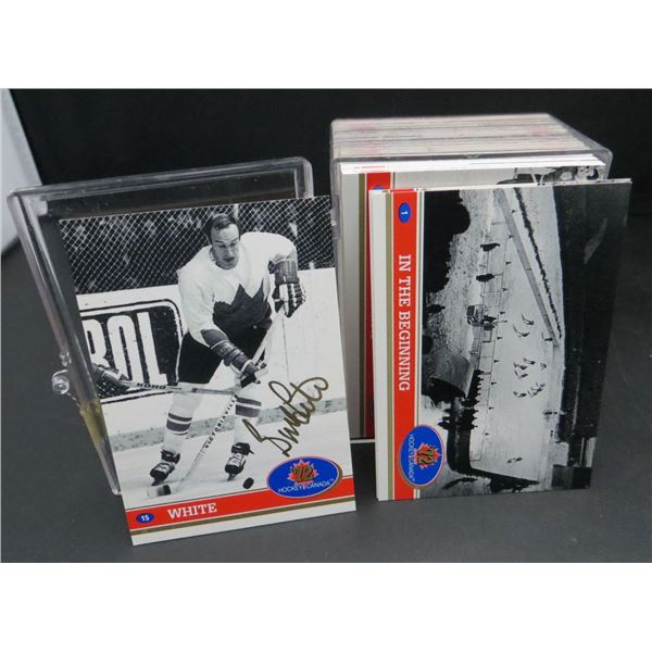 1991-92 Future Trends Canada '72 Hockey Series Complete Set With Bill White Gold Letter Autograph