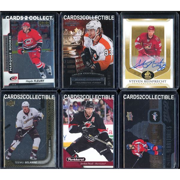 Lot Of 6 Various Hockey Cards Inserts & Rookies