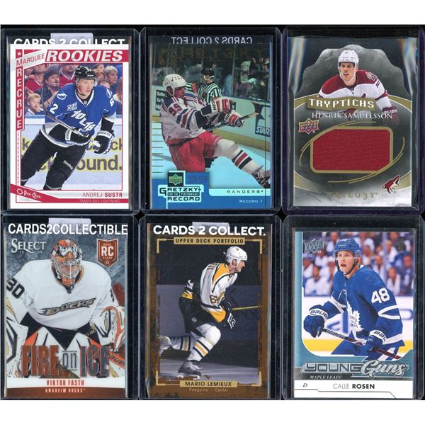 Lot Of 6 Hockey Rookies & Insert Cards