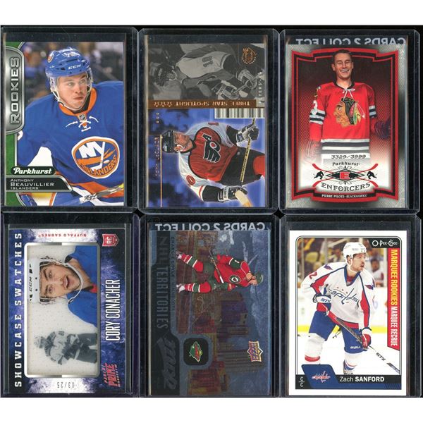 Lot Of 6 Hockey Rookies & Insert Cards