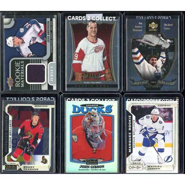 Lot Of 6 Hockey Rookies & Insert Cards