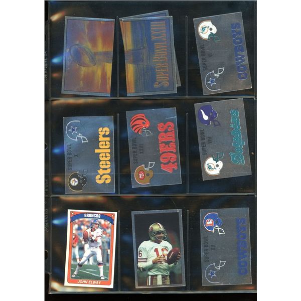 Panini Football Stickers Lot With John Elway