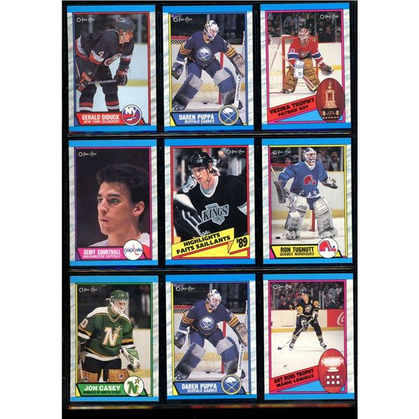 1989-90 OPC O-Pee-Chee Lot Of 9 Vintage Cards Various Teams & Players