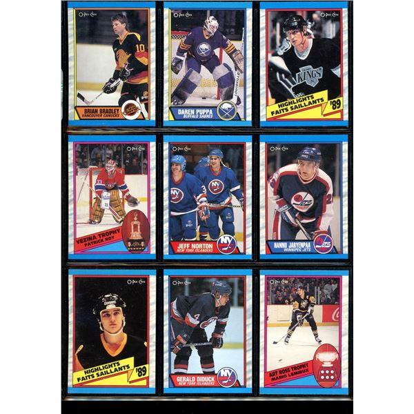 1989-90 OPC O-Pee-Chee Lot Of 9 Vintage Cards Various Teams & Players