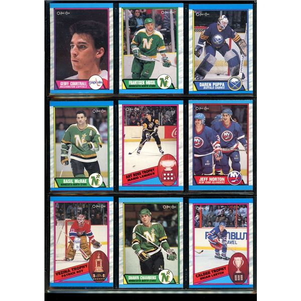 1989-90 OPC O-Pee-Chee Lot Of 9 Vintage Cards Various Teams & Players