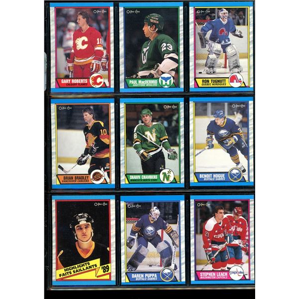 1989-90 OPC O-Pee-Chee Lot Of 9 Vintage Cards Various Teams & Players