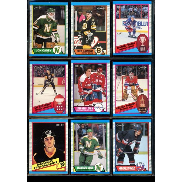 1989-90 OPC O-Pee-Chee Lot Of 9 Vintage Cards Various Teams & Players