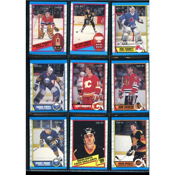 1989-90 OPC O-Pee-Chee Lot Of 9 Vintage Cards Various Teams & Players