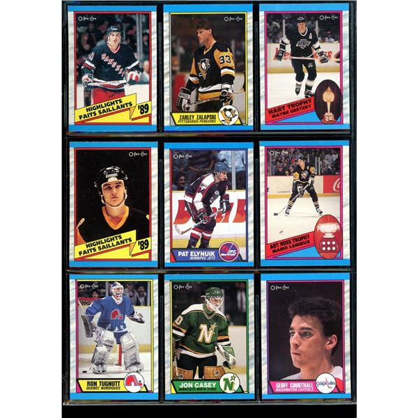 1989-90 OPC O-Pee-Chee Lot Of 9 Vintage Cards Various Teams & Players