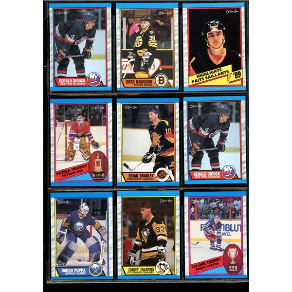 1989-90 OPC O-Pee-Chee Lot Of 9 Vintage Cards Various Teams & Players