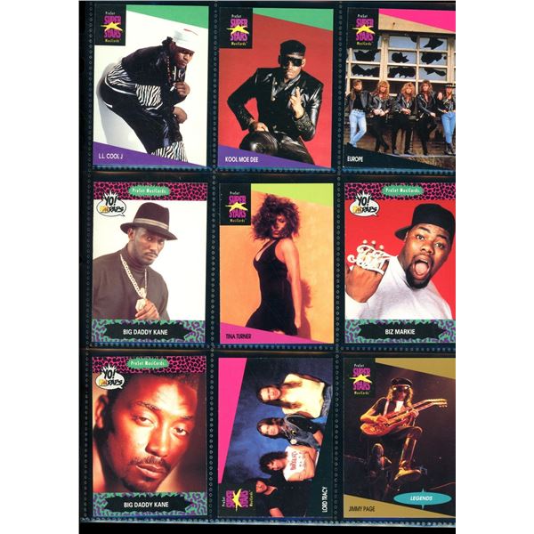Lot of 9 Various Music Star Collector Cards
