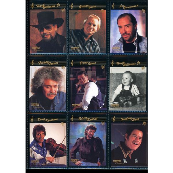 Lot of 9 Various Country Music Star Collector Cards