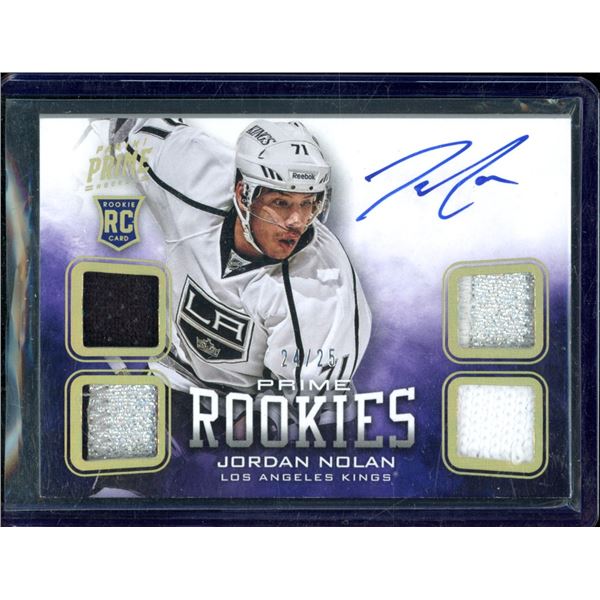 2012-13 Panini Prime Hologold #125 Jordan Nolan JSY AU 24/25