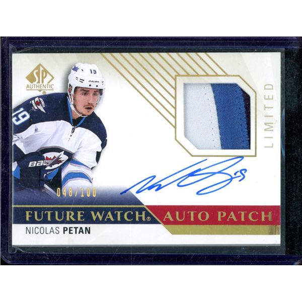 2015-16 SP Authentic Limited Patch Autographs #246 Nicolas Petan 48/100 BV $60