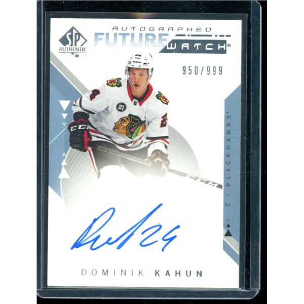 2018-19 SP Authentic #231 Dominik Kahun FW AU 950/999 RC BV $40