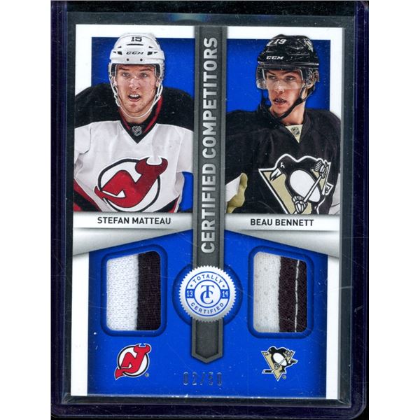 2013-14 Totally Certified Certified Competitors Jerseys Stefan Matteau/Beau Bennett 2/50