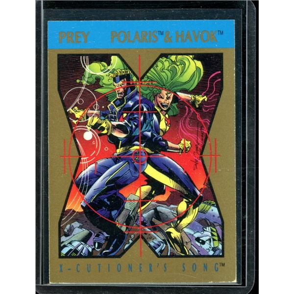 1992 SkyBox X-Men X-Cutioner's Song #6 Polaris and Havok