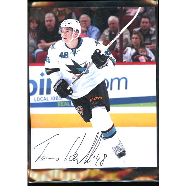 San Jose Sharks Thomas Hertl 8x10 Autographed Photo