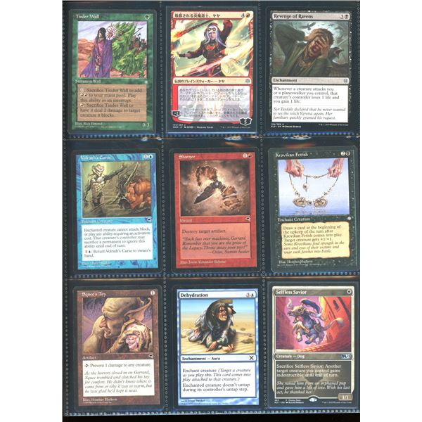 Lot Of 9 Various Magic The Gathering Cards Various Sets & Colors