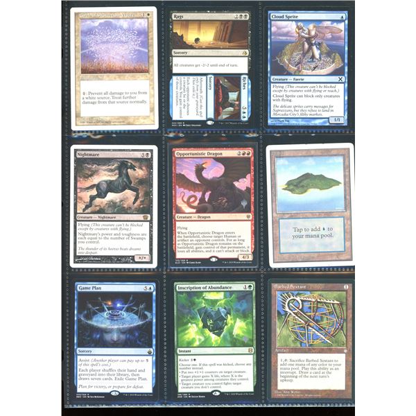 Lot Of 9 Various Magic The Gathering Cards Various Sets & Colors