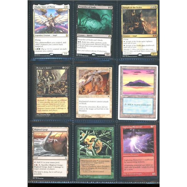 Lot Of 9 Various Magic The Gathering Cards Various Sets & Colors