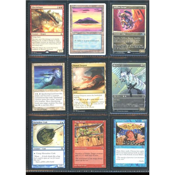 Lot Of 9 Various Magic The Gathering Cards Various Sets & Colors