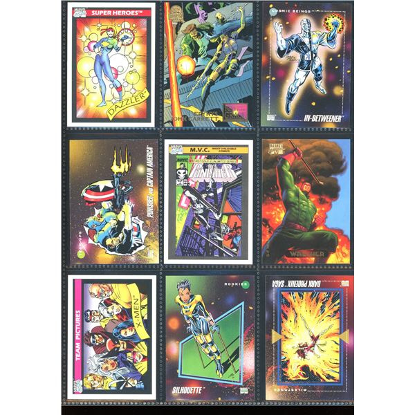 Lot Of 9 Various Marvel Collector Cards