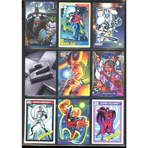Lot Of 9 Various Marvel Collector Cards