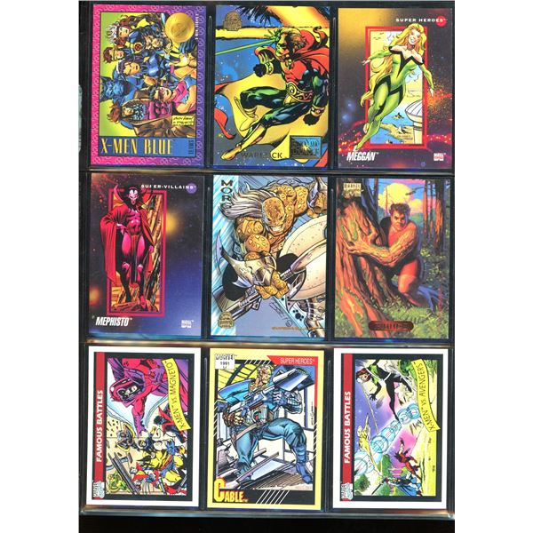 Lot Of 9 Various Marvel Collector Cards