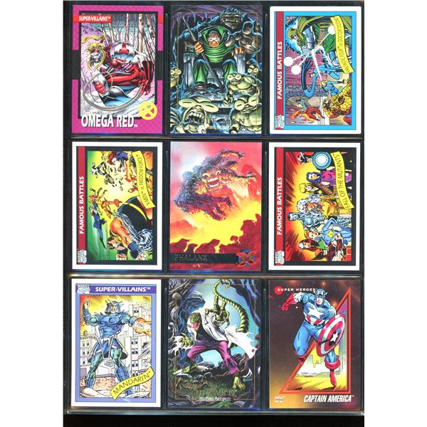 Lot Of 9 Various Marvel Collector Cards