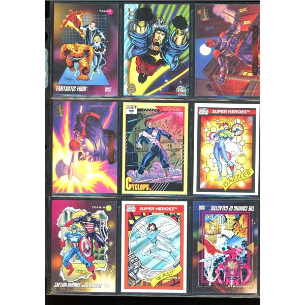 Lot Of 9 Various Marvel Collector Cards