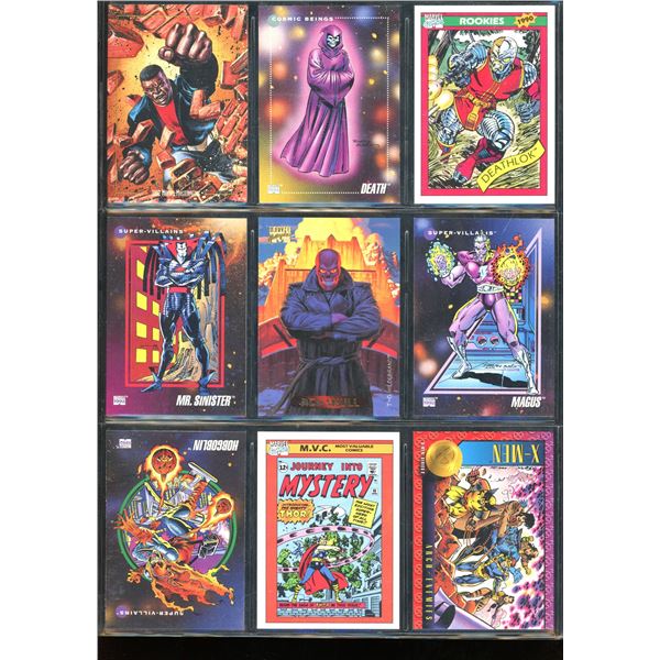 Lot Of 9 Various Marvel Collector Cards