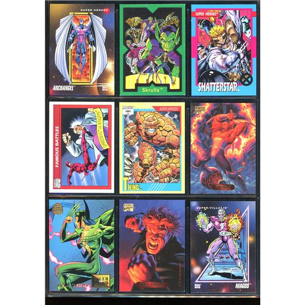 Lot Of 9 Various Marvel Collector Cards