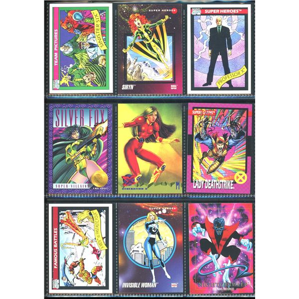 Lot Of 9 Various Marvel Collector Cards