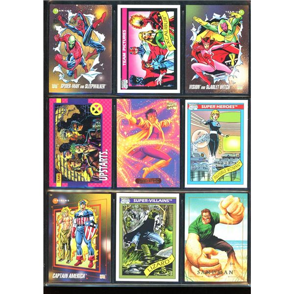 Lot Of 9 Various Marvel Collector Cards